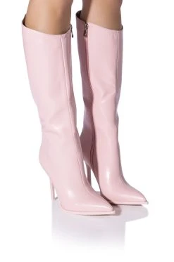 AZALEA WANG ALL ANGLES BELOW THE KNEE STILETTO BOOT