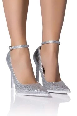 AZALEA WANG AS YOU WISH EMBELLISHED PUMP IN SILVER
