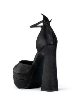 AZALEA WANG BADDEST OF THEM ALL CHUNKY PUMP IN BLACK -AKIRA salestore azalea wang baddest of them all chunky pump in black black 4 4