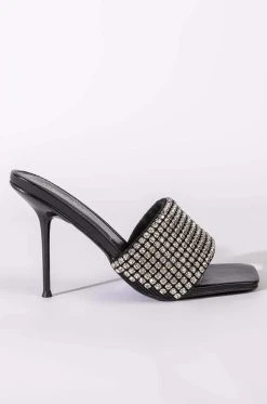 AZALEA WANG DIRTY DANCING STILETTO SANDAL IN BLACK