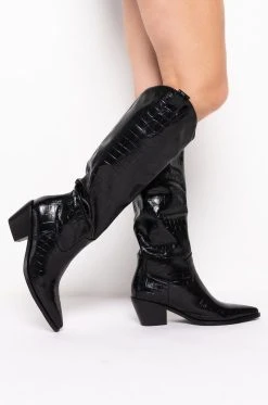 AKIRA salestore -AKIRA salestore azalea wang down under chunky boot in black black 2 2