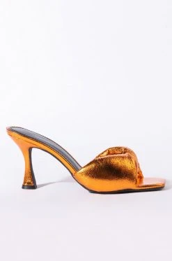AKIRA salestore -AKIRA salestore azalea wang easy with you chunky sandal in orange orange 3 3