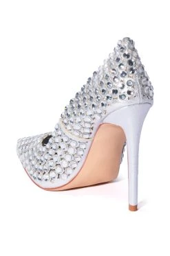 AZALEA WANG IMMA DO ME RHINESTONE EMBELLISHED PUMP IN SILVER -AKIRA salestore azalea wang imma do me rhinestone embellished pump in silver silver 4 4