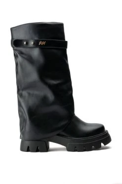 AKIRA salestore -AKIRA salestore azalea wang jet fold over flatform boot in black black 2 2
