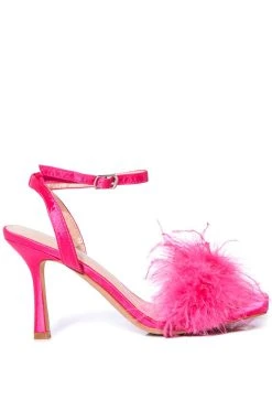 AKIRA salestore -AKIRA salestore azalea wang lucinda feather sandal pink 2 2