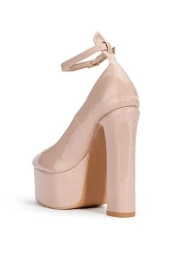 AZALEA WANG NIGHT MOVES PLATFORM PUMP IN NUDE -AKIRA salestore azalea wang night moves platform pump in nude nude 4 4