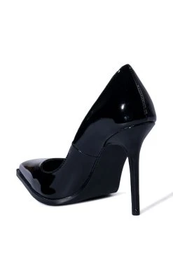 AZALEA WANG RECIPE FOR SUCCESS STILETTO PATENT PUMP IN BLACK -AKIRA salestore azalea wang recipe for success stiletto patent pump in black black 4 4