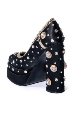 AZALEA WANG SOMETHING NEW SATIN PUMP IN BLACK -AKIRA salestore azalea wang something new satin pump in black black 4 4