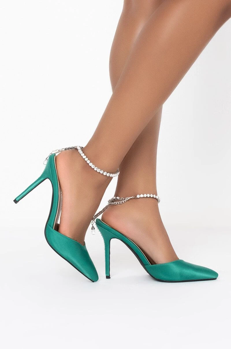 AZALEA WANG SWEET LIKE SUGAR STILETTO PUMP IN GREEN 2 AZALEA WANG SWEET LIKE SUGAR STILETTO PUMP IN GREEN - Image 2