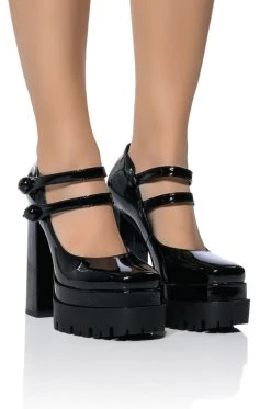 AZALEA WANG TATE PATENT CHUNKY PUMP